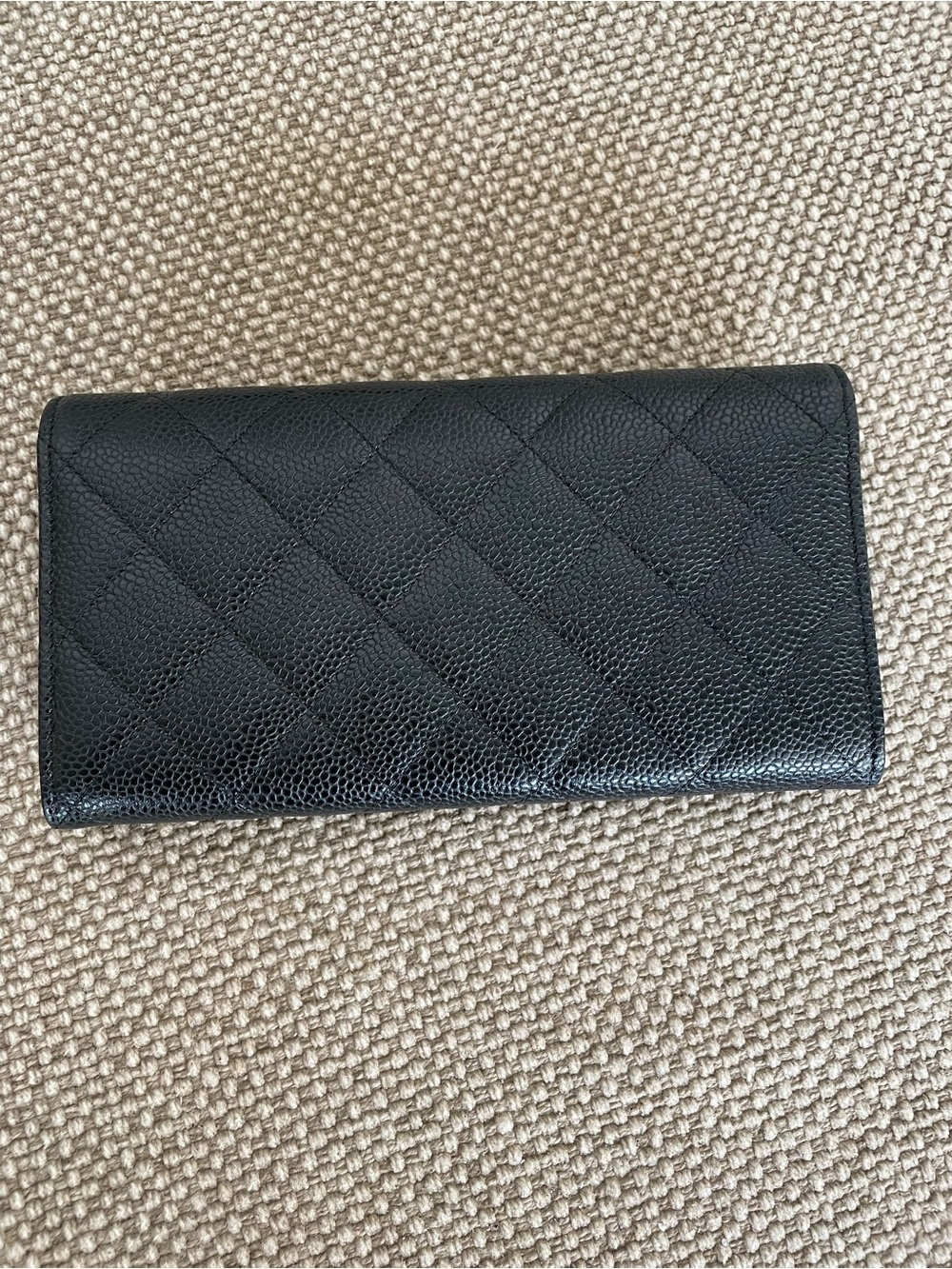 CHANEL Black Quilted Caviar Leather Wallet with Gold CC NEVER USED - Picture 9 of 12